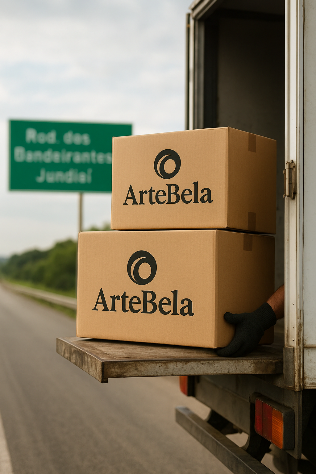 Logística e entrega rápida de sacolas personalizadas ArteBela em Jundiaí, SP.