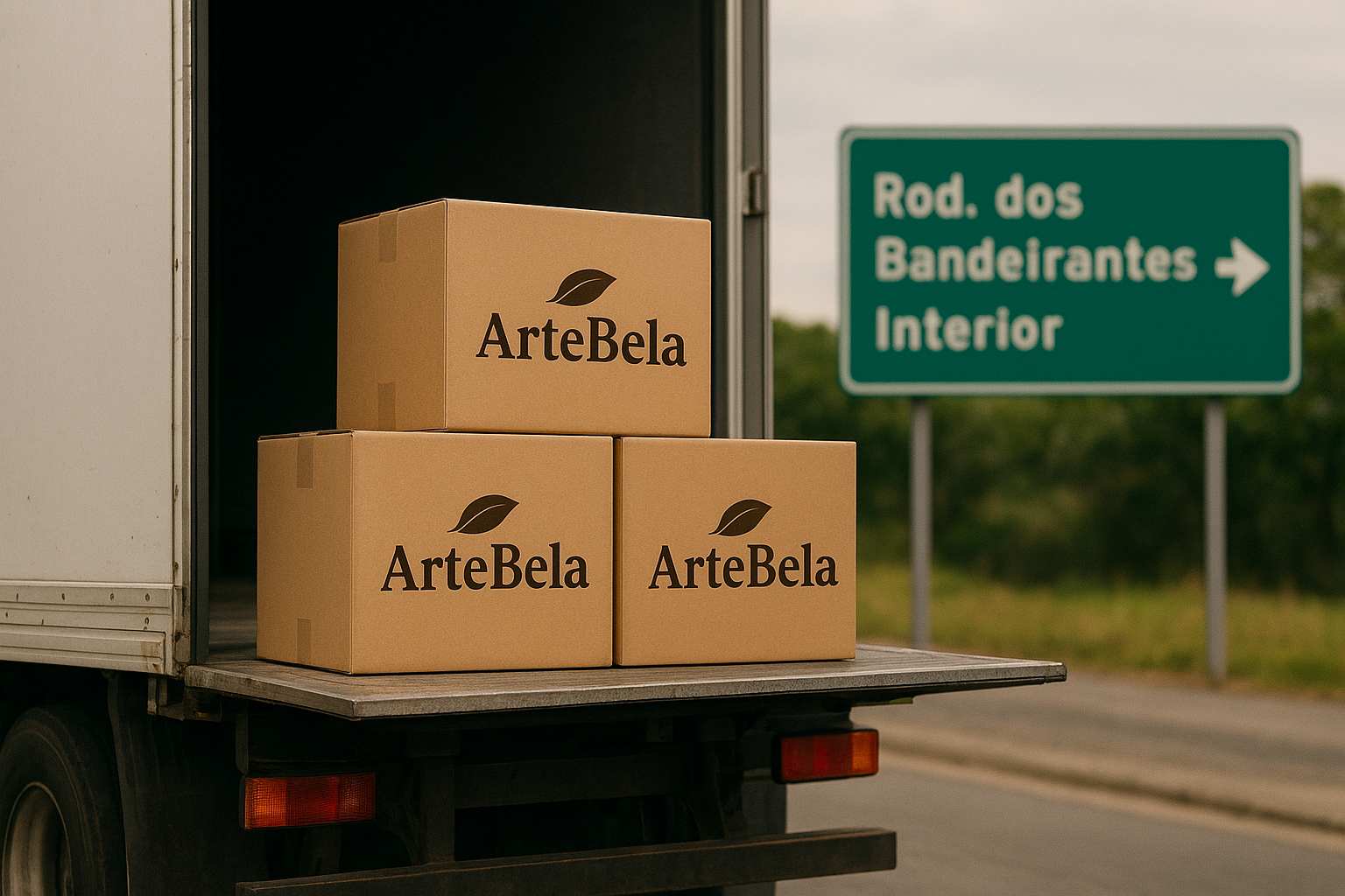 Logística ágil da ArteBela para entrega de sacolas personalizadas em São José do Rio Preto via transportadora.